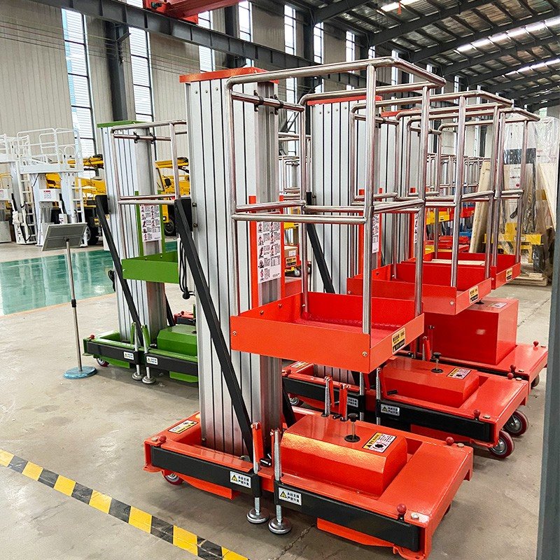 Aluminum Alloy Single Mast Man Lifts factory