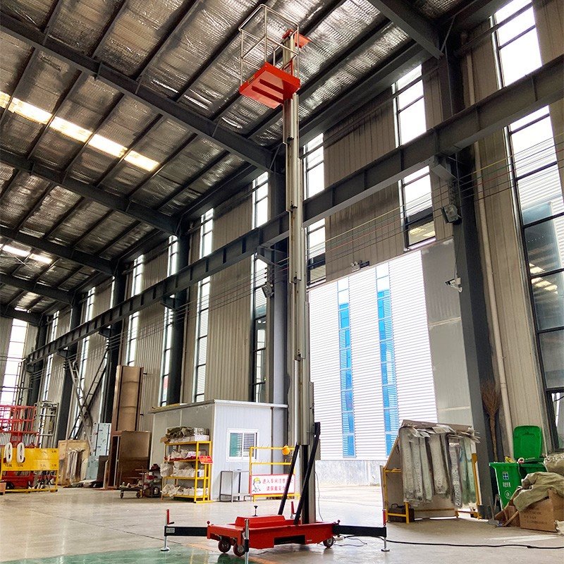 Aluminum Alloy Single Mast Man Lifts high quality