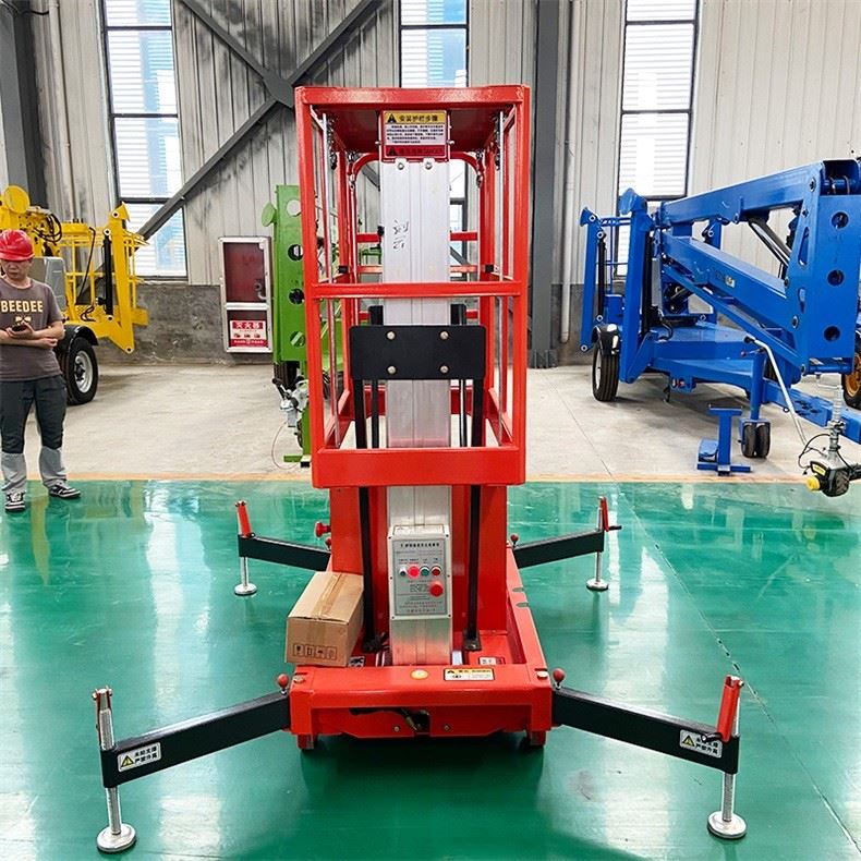Aluminum Double Masts Vertical Lift factory